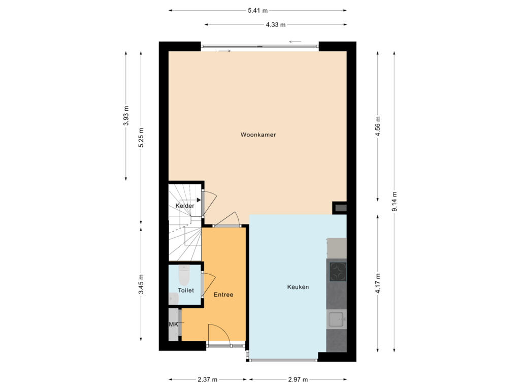 Bekijk plattegrond van Begane Grond van Kersengaarde 22