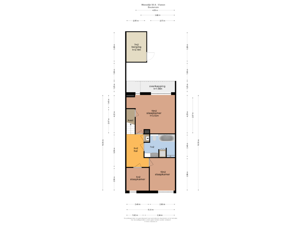 Bekijk plattegrond van SOUTERRAIN van Weesdijk 50-A