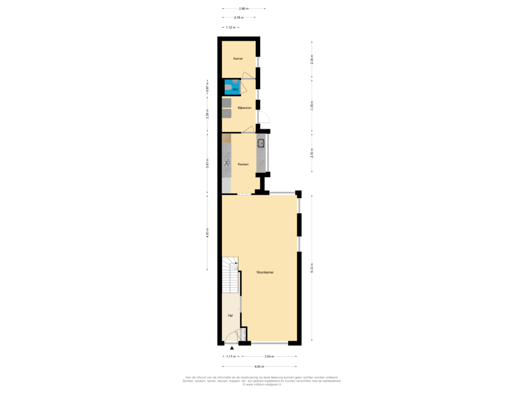 Bekijk plattegrond van Begane Grond van Emmastraat 90