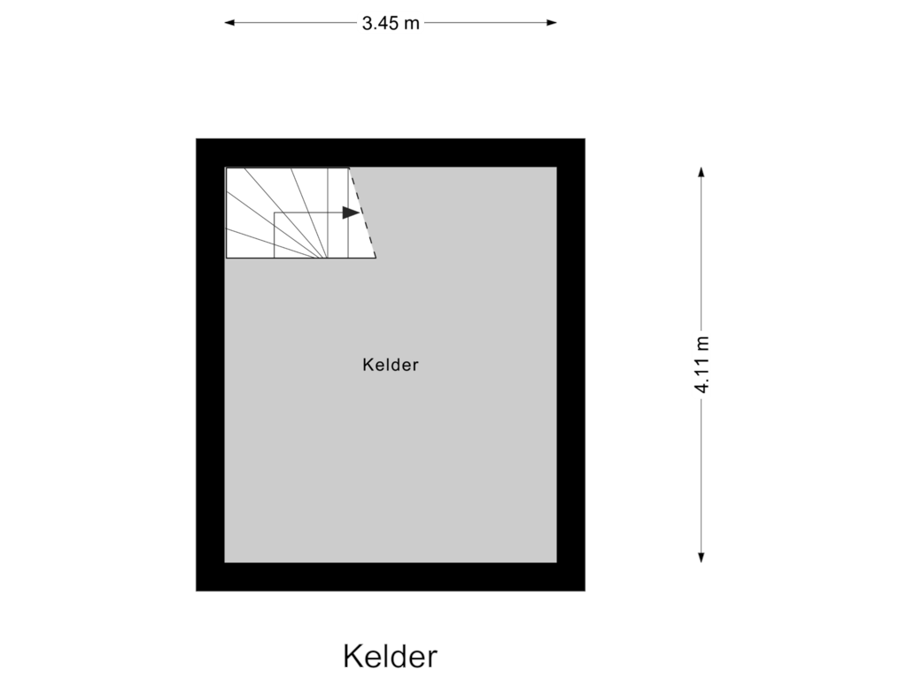 Bekijk plattegrond van Kelder van Lange Akker 3