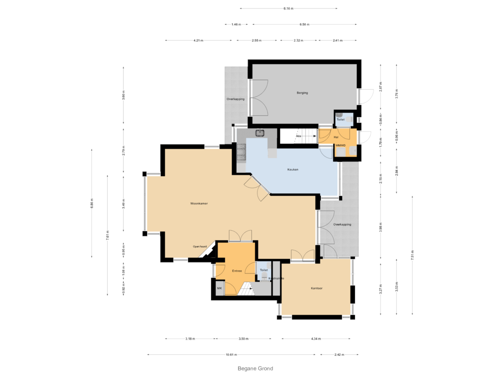 Bekijk plattegrond van Begane Grond van Lange Akker 3