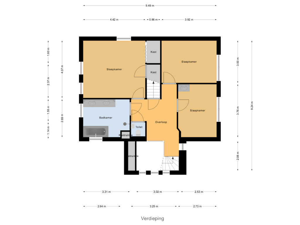 Bekijk plattegrond van Verdieping van Lange Akker 3