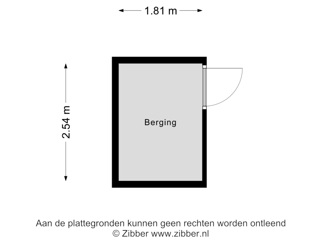 View floorplan of Berging of Bomschuitstraat 33