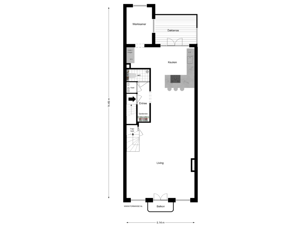 Bekijk plattegrond van 2e VERDIEPING van Kastanjeweg 4-2