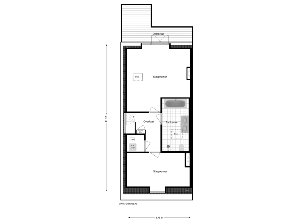 Bekijk plattegrond van 3e VERDIEPING van Kastanjeweg 4-2