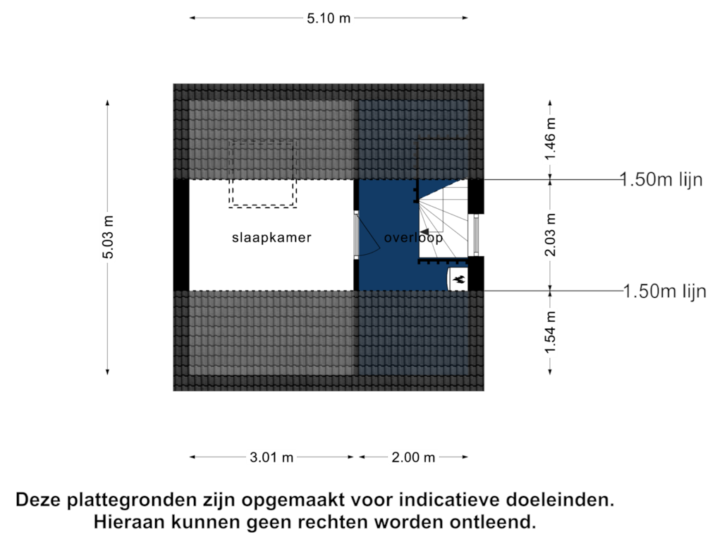 View floorplan of 2e verdieping of Tulpenlaan 4