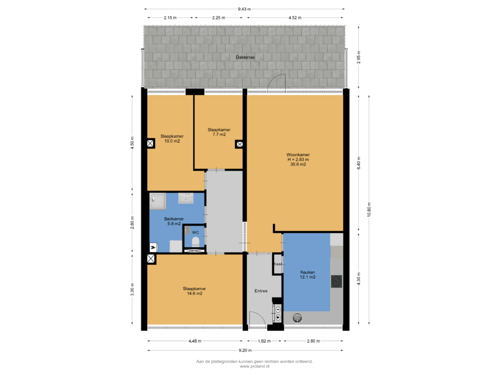 View floorplan of Appartement of Notaris Oostingstraat 41