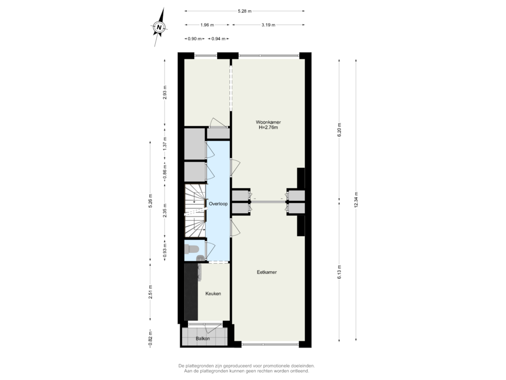 Bekijk plattegrond van Verdieping 2 van Bergselaan 100-B