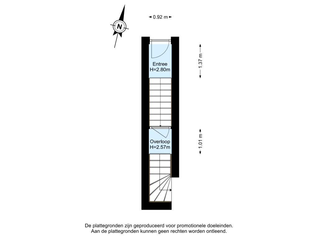 Bekijk plattegrond van Begane Grond van Bergselaan 100-B