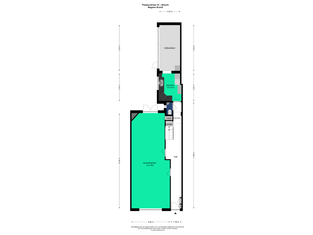 View floorplan of Begane Grond of Pasteurstraat 15