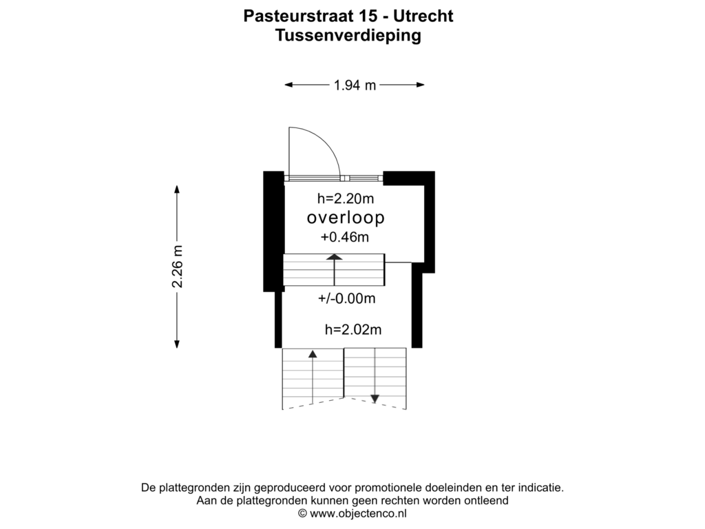 View floorplan of Tussenverdieping of Pasteurstraat 15