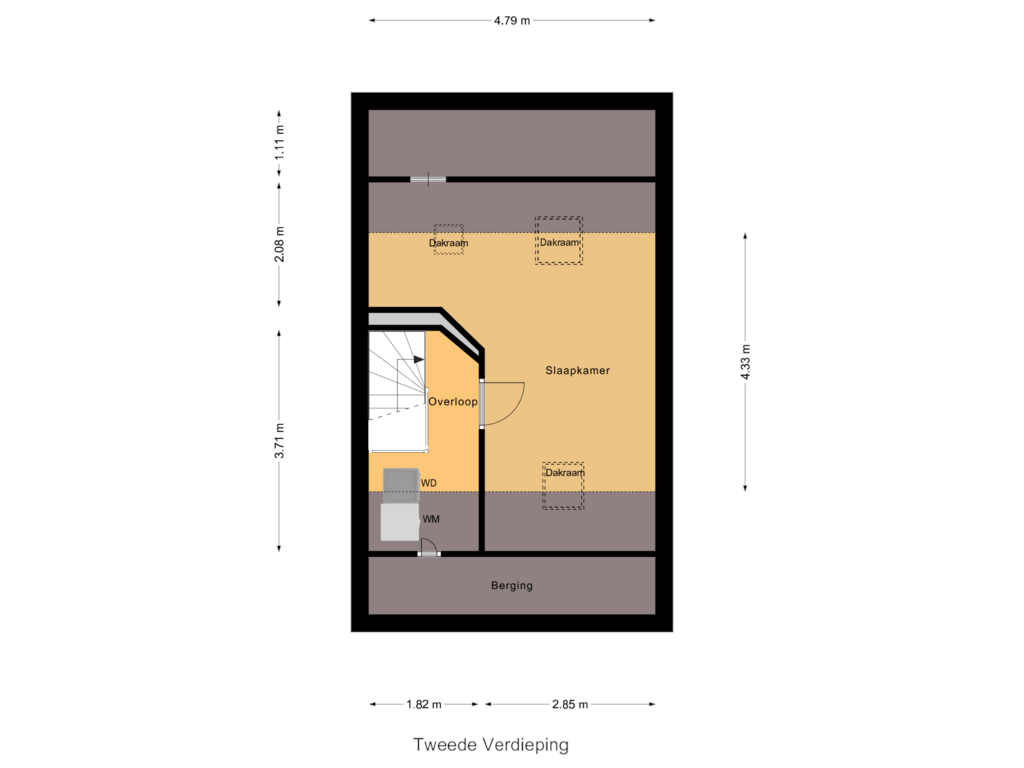 View floorplan of Tweede Verdieping of Breesloot 60