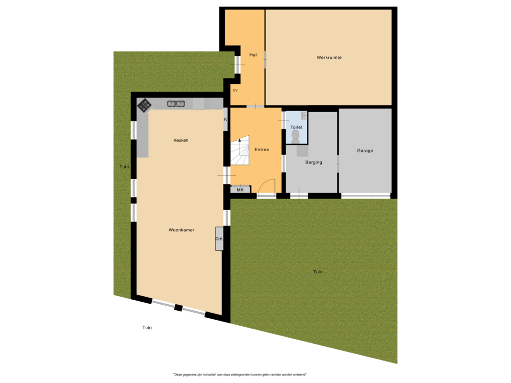 Bekijk plattegrond van Tuin van Dorpsstraat 91