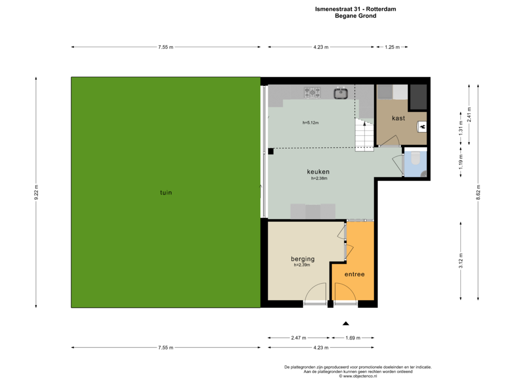 View floorplan of TUIN of Ismenestraat 31