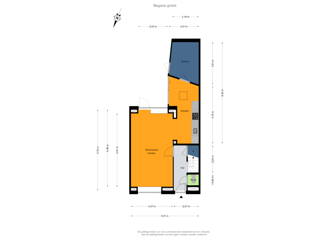 Bekijk plattegrond van Begane grond van Brediusstraat 1