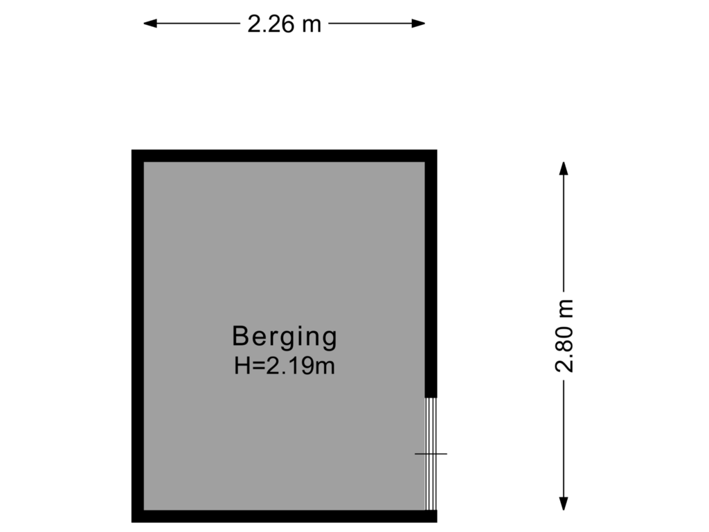 Bekijk plattegrond van Berging van Boswinde 23