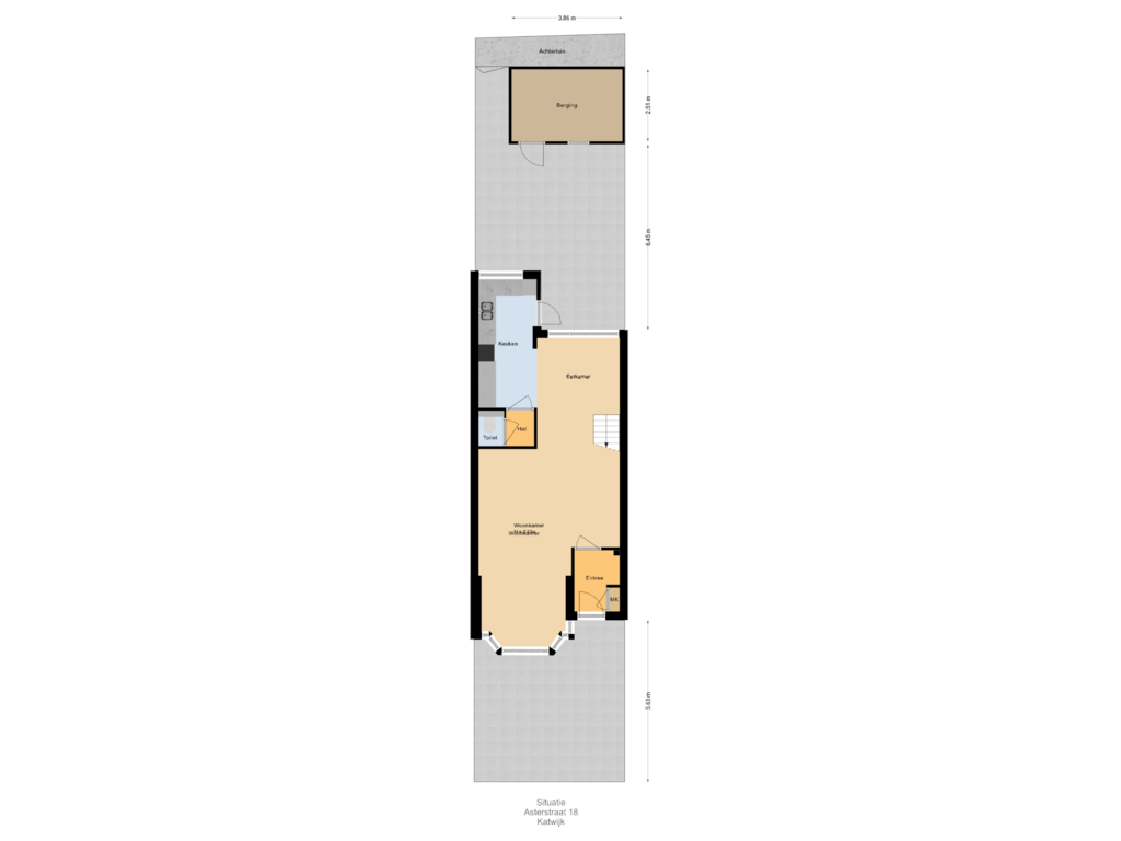 Bekijk plattegrond van Situatie van Asterstraat 18