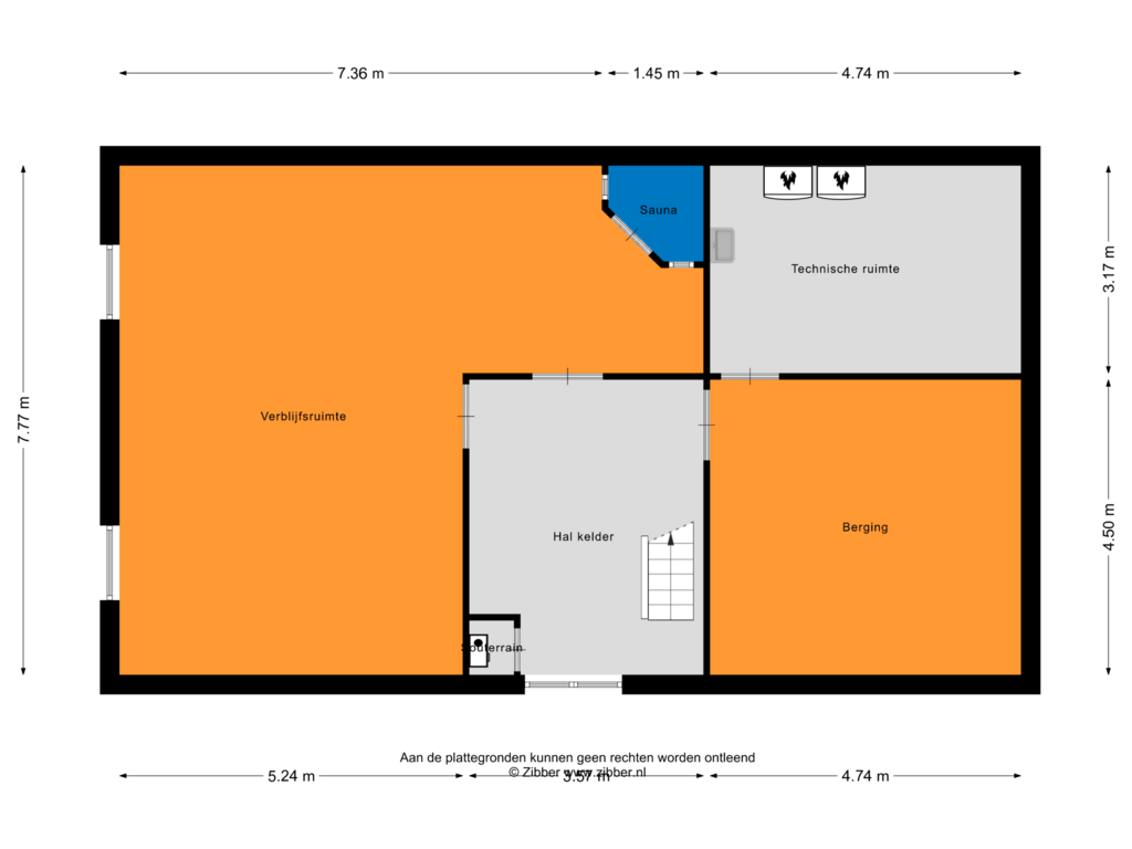 Bekijk plattegrond van Souterrain van Annastraat 1