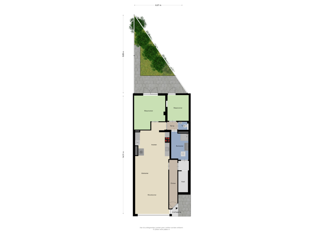 Bekijk plattegrond van Appartement_Tuin van Wagenweg 7