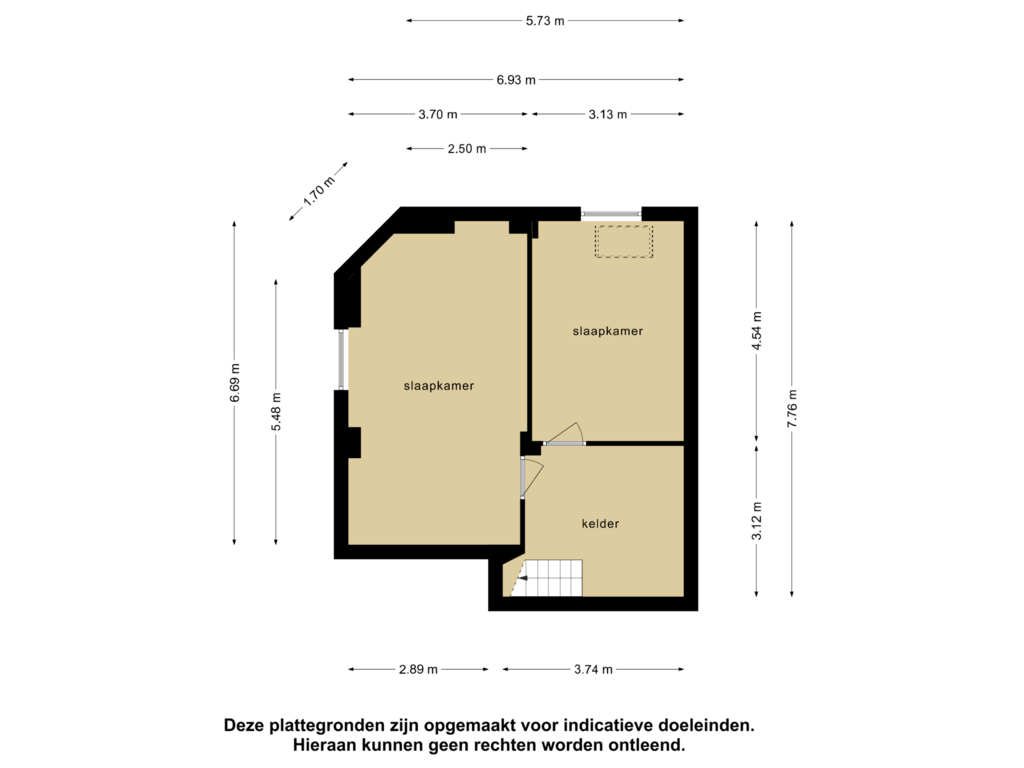 View floorplan of Souterrain of Noorderhavenkade 134-A