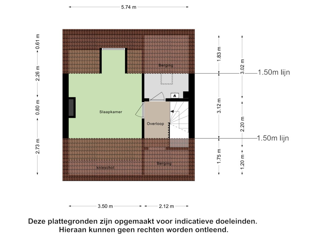 Bekijk plattegrond van Tweede Verdieping van Dr. H. Mollerstraat 32