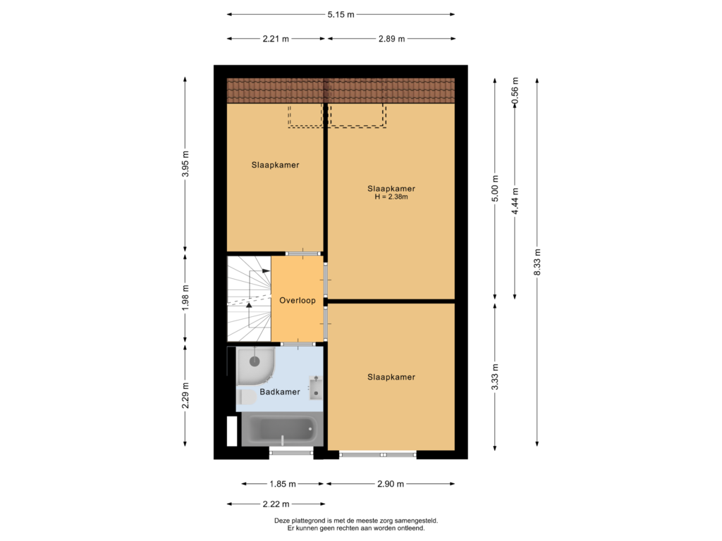 Bekijk plattegrond van Tweede verdieping van Moermanskpad 19