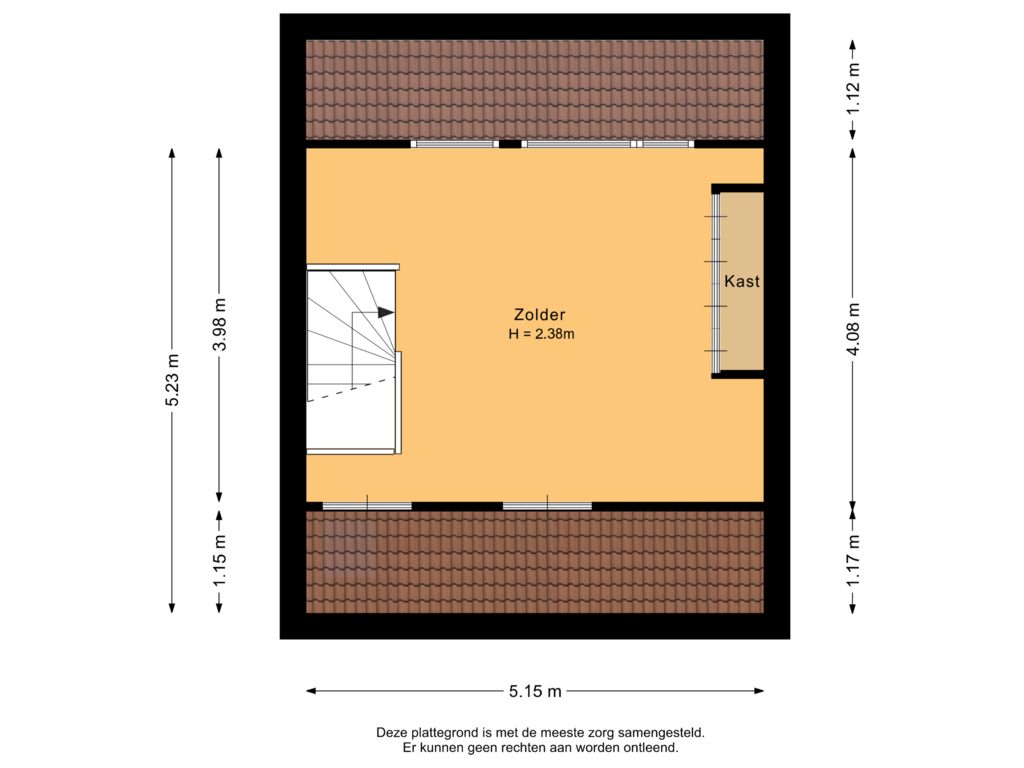 Bekijk plattegrond van Derde verdieping van Moermanskpad 19