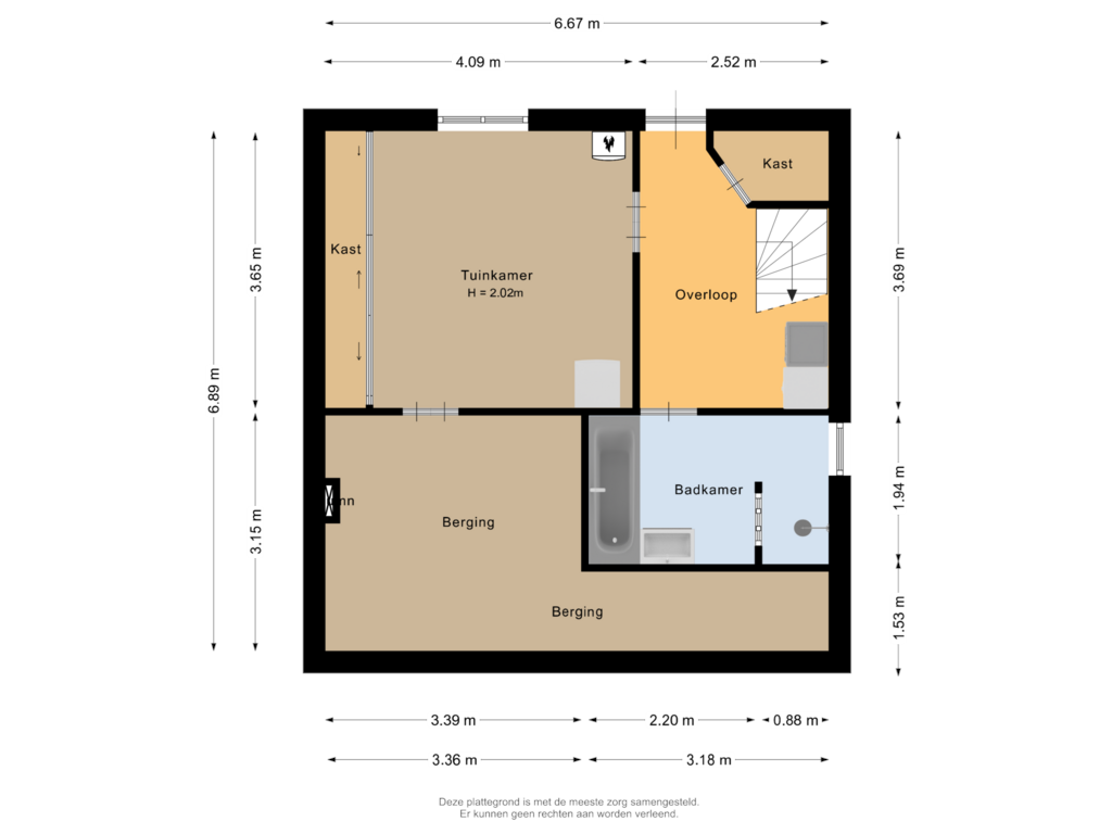 Bekijk plattegrond van Tuinkamer van Dorpsstraat 42