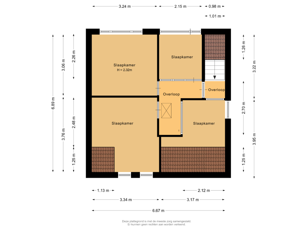 Bekijk plattegrond van Eerste verdieping van Dorpsstraat 42