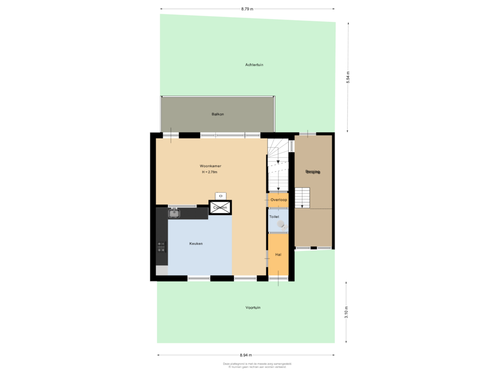 Bekijk plattegrond van Situatie van Dorpsstraat 42