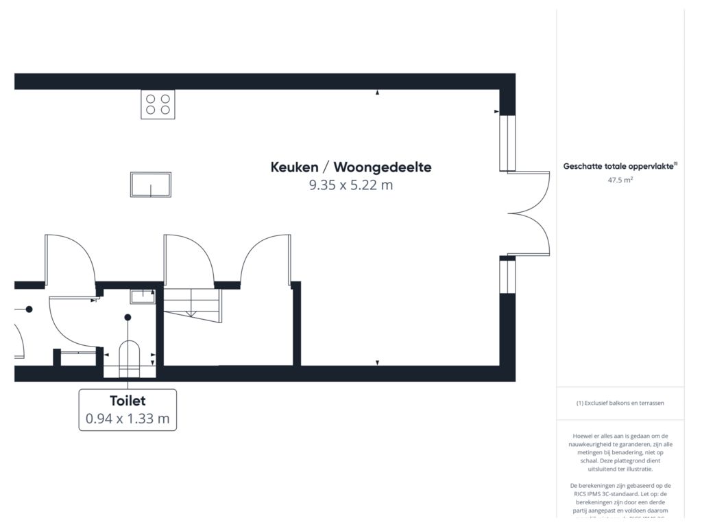 Bekijk plattegrond van Begane grond van Laan van Othene 98