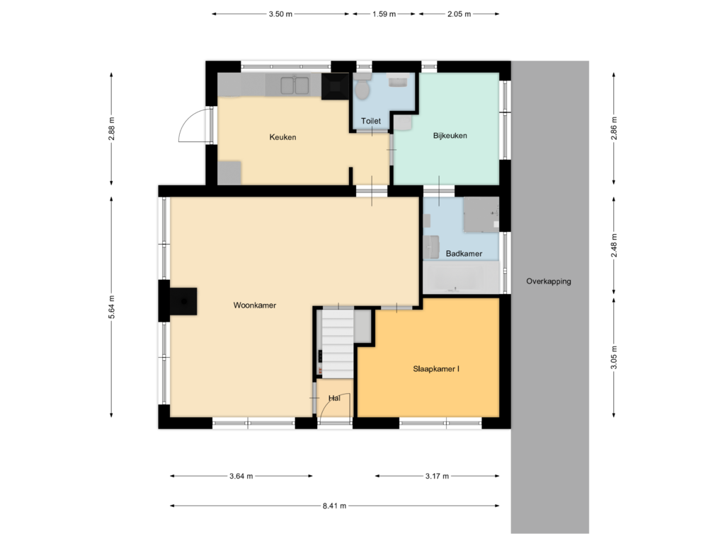 Bekijk plattegrond van Begane grond van Goorstraat 26