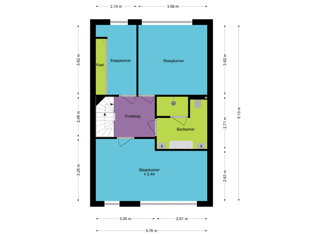 Bekijk plattegrond van 1e Verdieping van Reina Prinsen Geerligsdreef 61