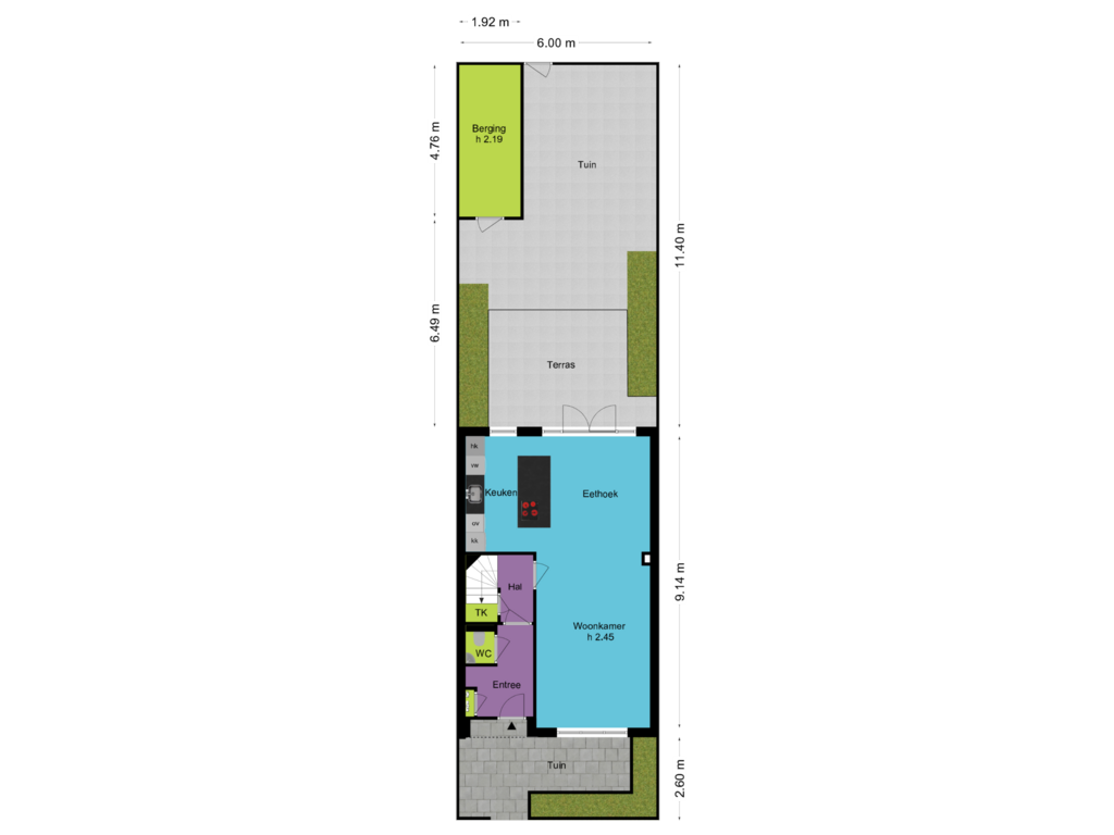 Bekijk plattegrond van Situatie van Reina Prinsen Geerligsdreef 61