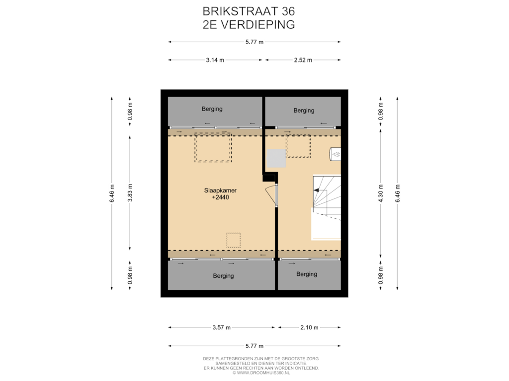 Bekijk plattegrond van 2E Verdieping van Brikstraat 36