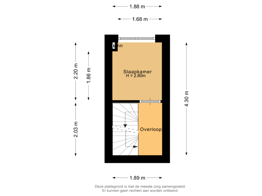 Bekijk plattegrond van Eerste verdieping van Kleiweg 154-B