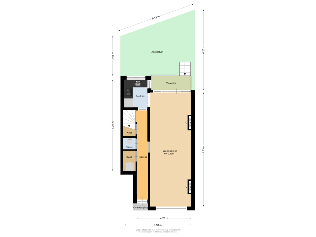 Bekijk plattegrond van Situatie van Kleiweg 154-B