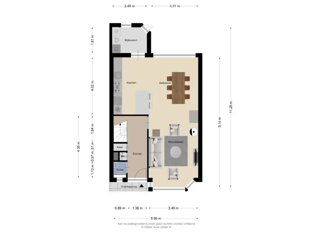 View floorplan of Begane grond of Boddenkampsingel 27