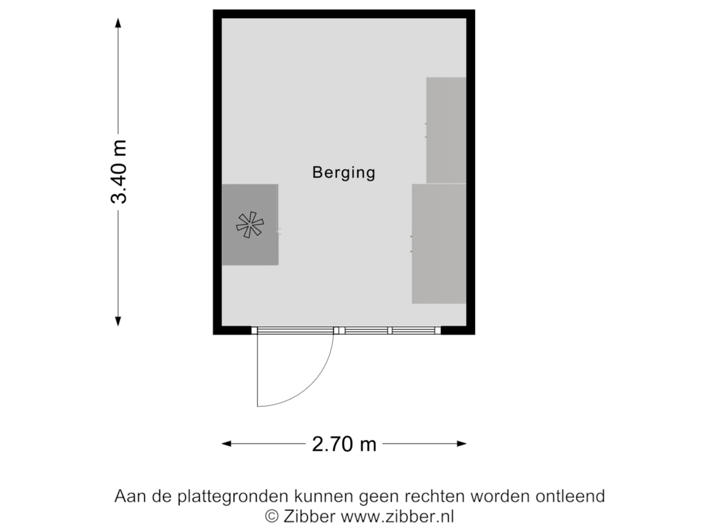 View floorplan of Berging of Boddenkampsingel 27