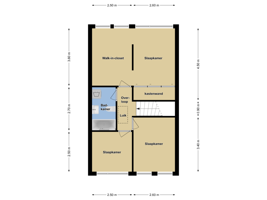 Bekijk plattegrond van 1e Verdieping van Constantijnstraat 3