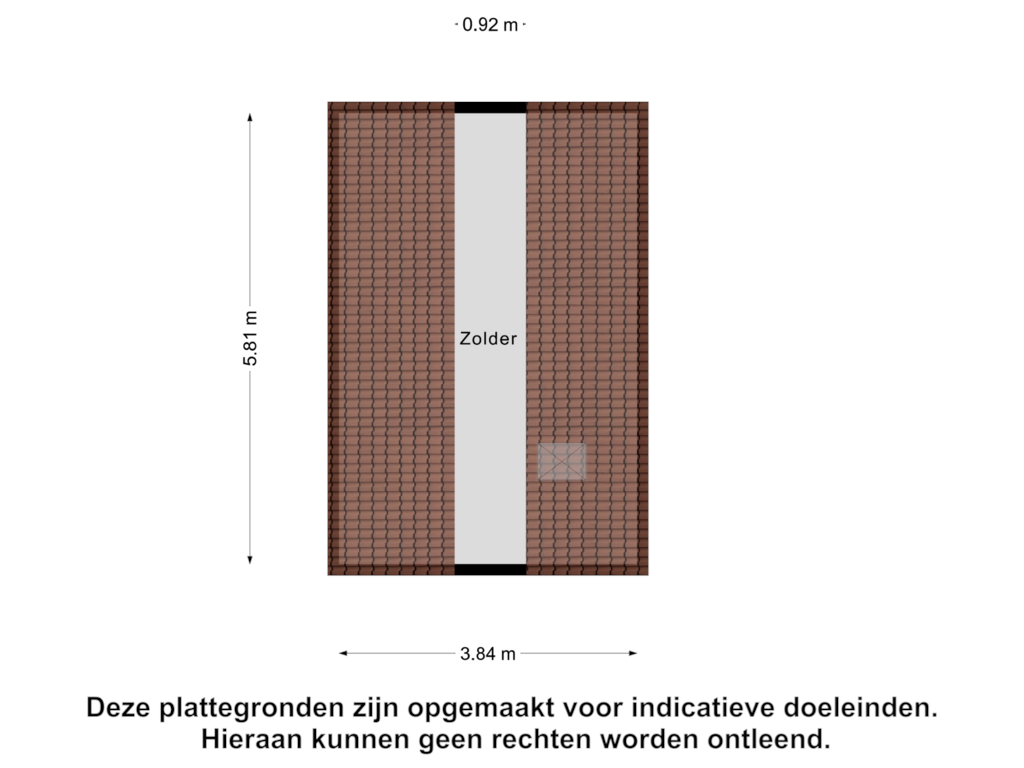 Bekijk plattegrond van bergzolder van Pootweg 9