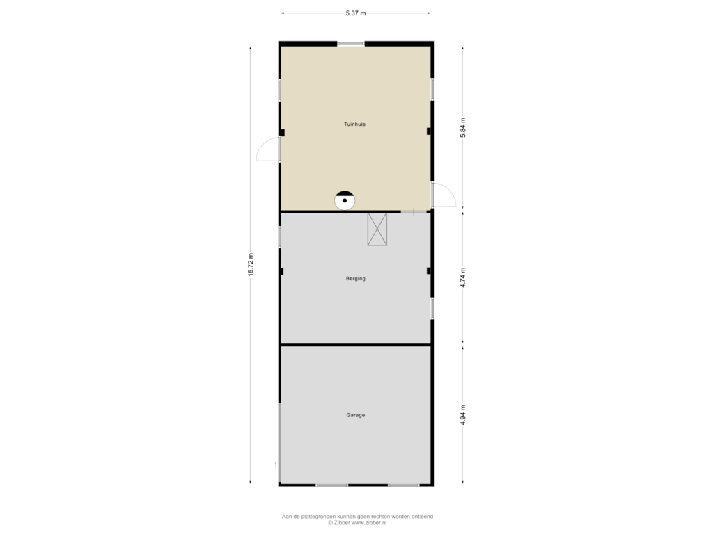 Bekijk plattegrond van Bijgebouw van Oude Bovendijk 212