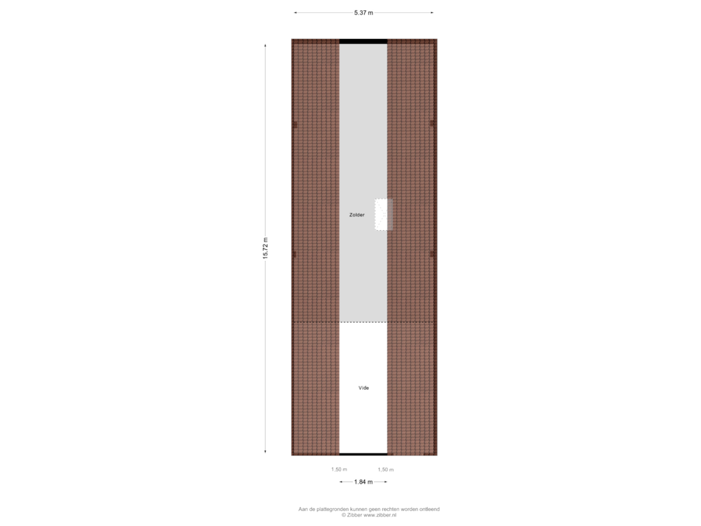 Bekijk plattegrond van Zolder van Oude Bovendijk 212