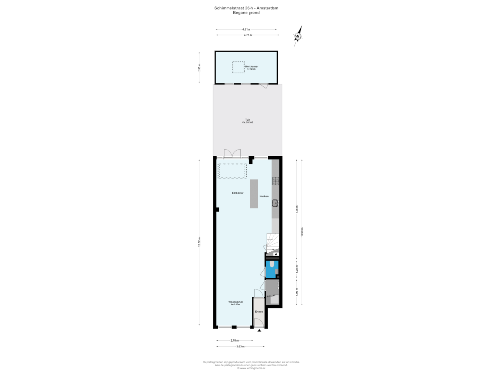 View floorplan of Begane_grond of Schimmelstraat 26-H