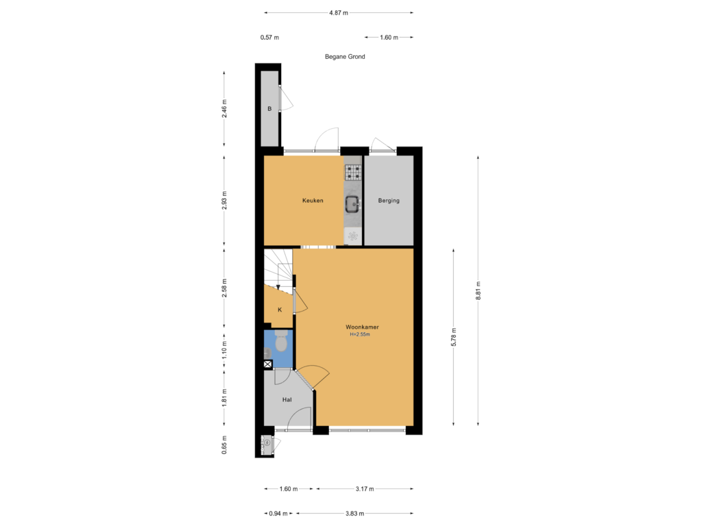 Bekijk plattegrond van Begane Grond van Kramsvogelerf 5