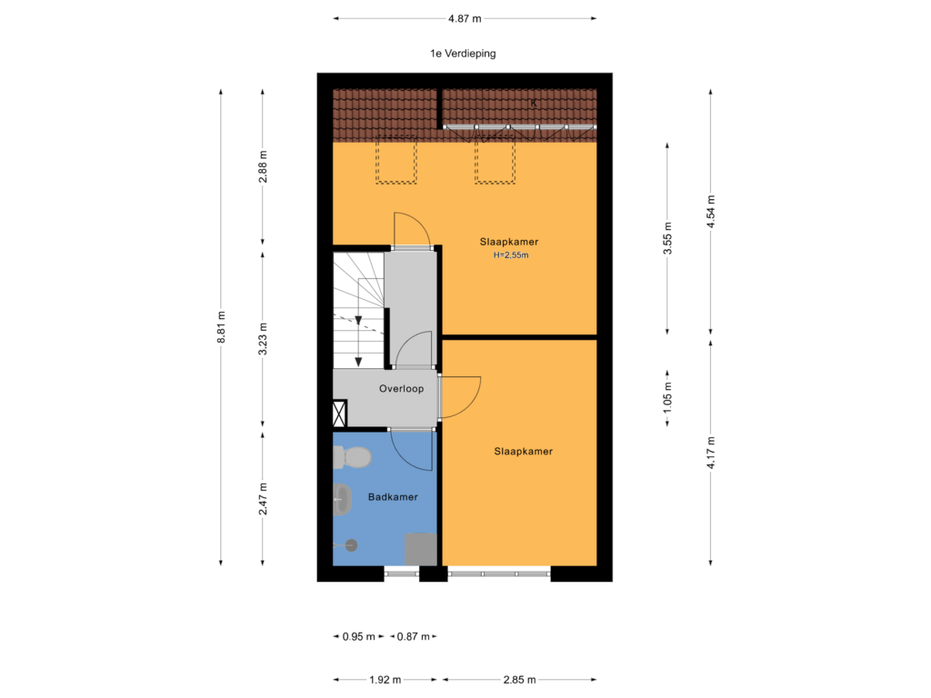 Bekijk plattegrond van 1e Verdieping van Kramsvogelerf 5