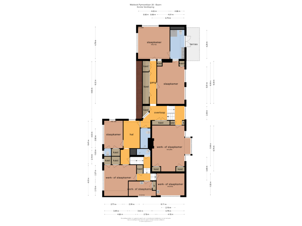 Bekijk plattegrond van EERSTE VERDIEPING van Waldeck Pyrmontlaan 20