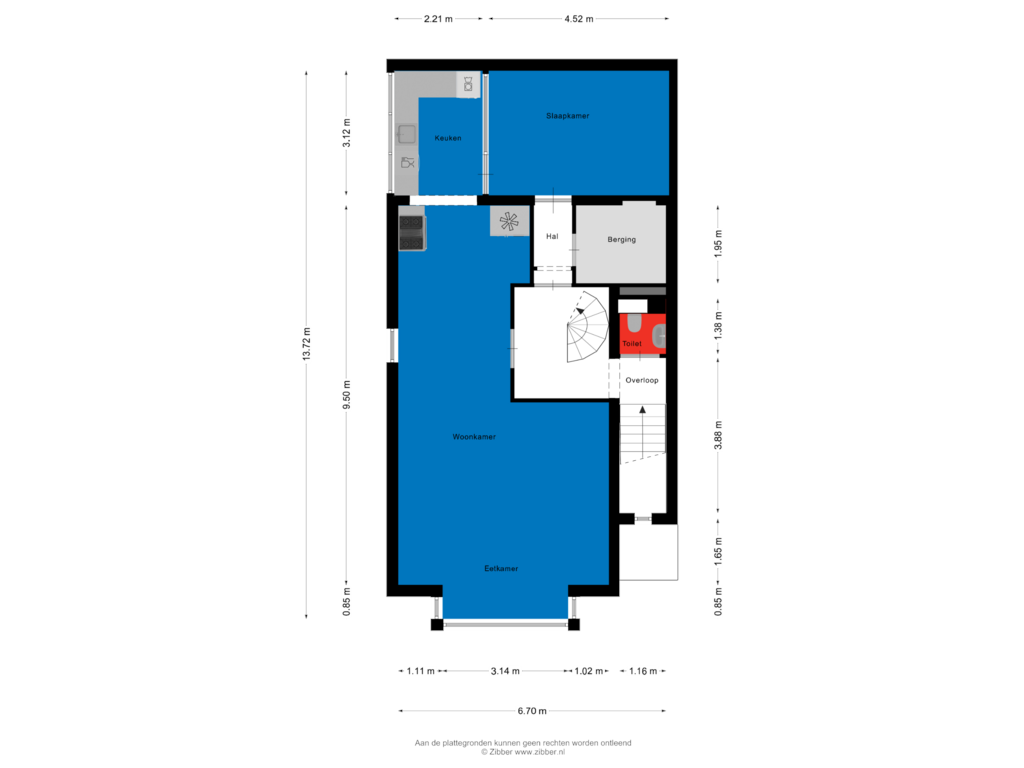 Bekijk plattegrond van Eerste Verdieping van Kanaalkade 52