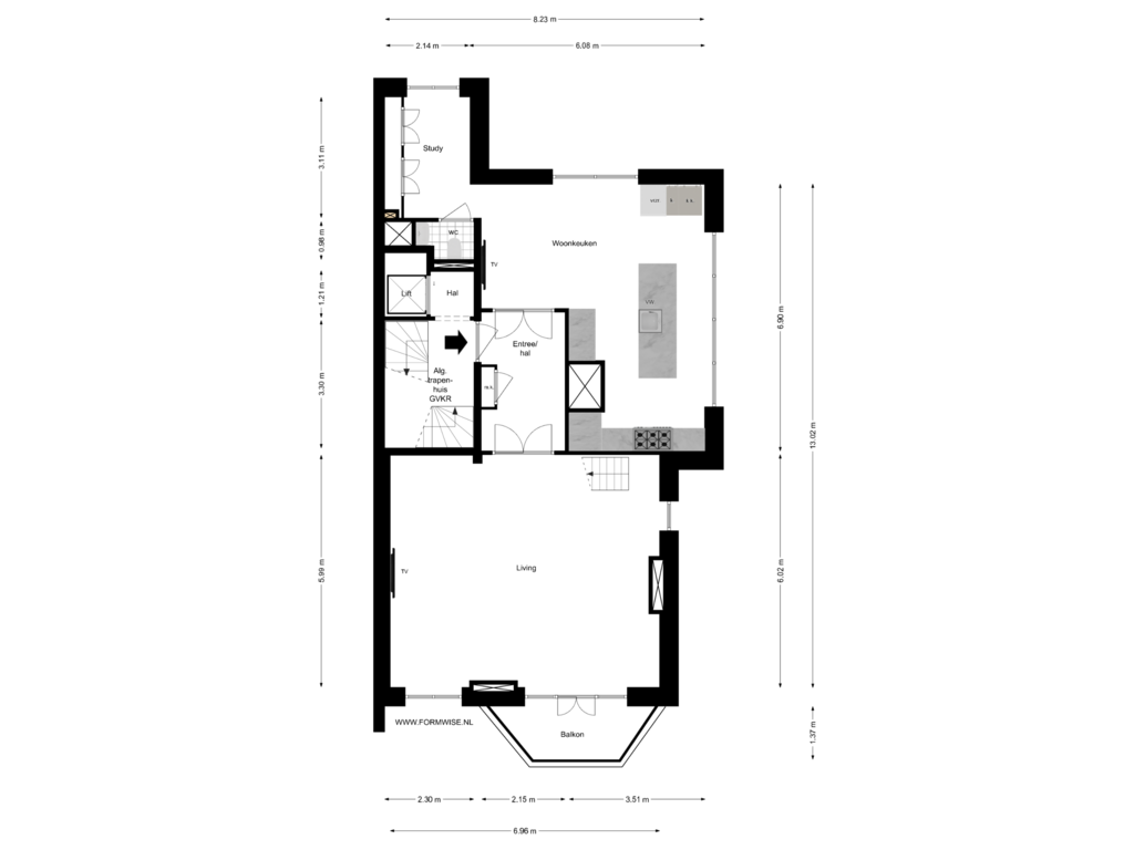 View floorplan of 3E VERDIEPING of Koningslaan 46-D