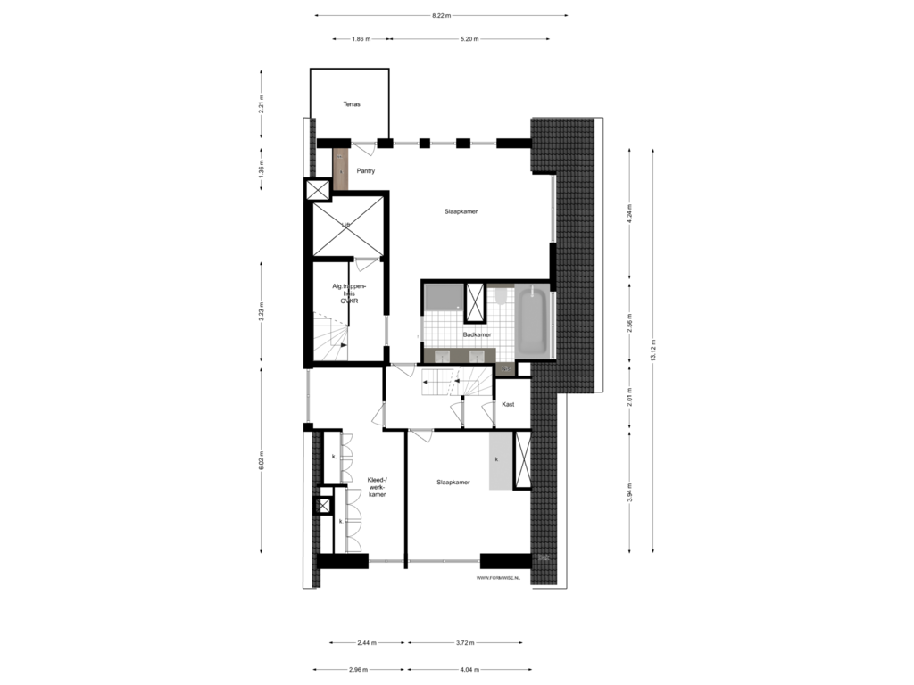 View floorplan of 4E VERDIEPING of Koningslaan 46-D